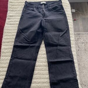 Black straight leg jean